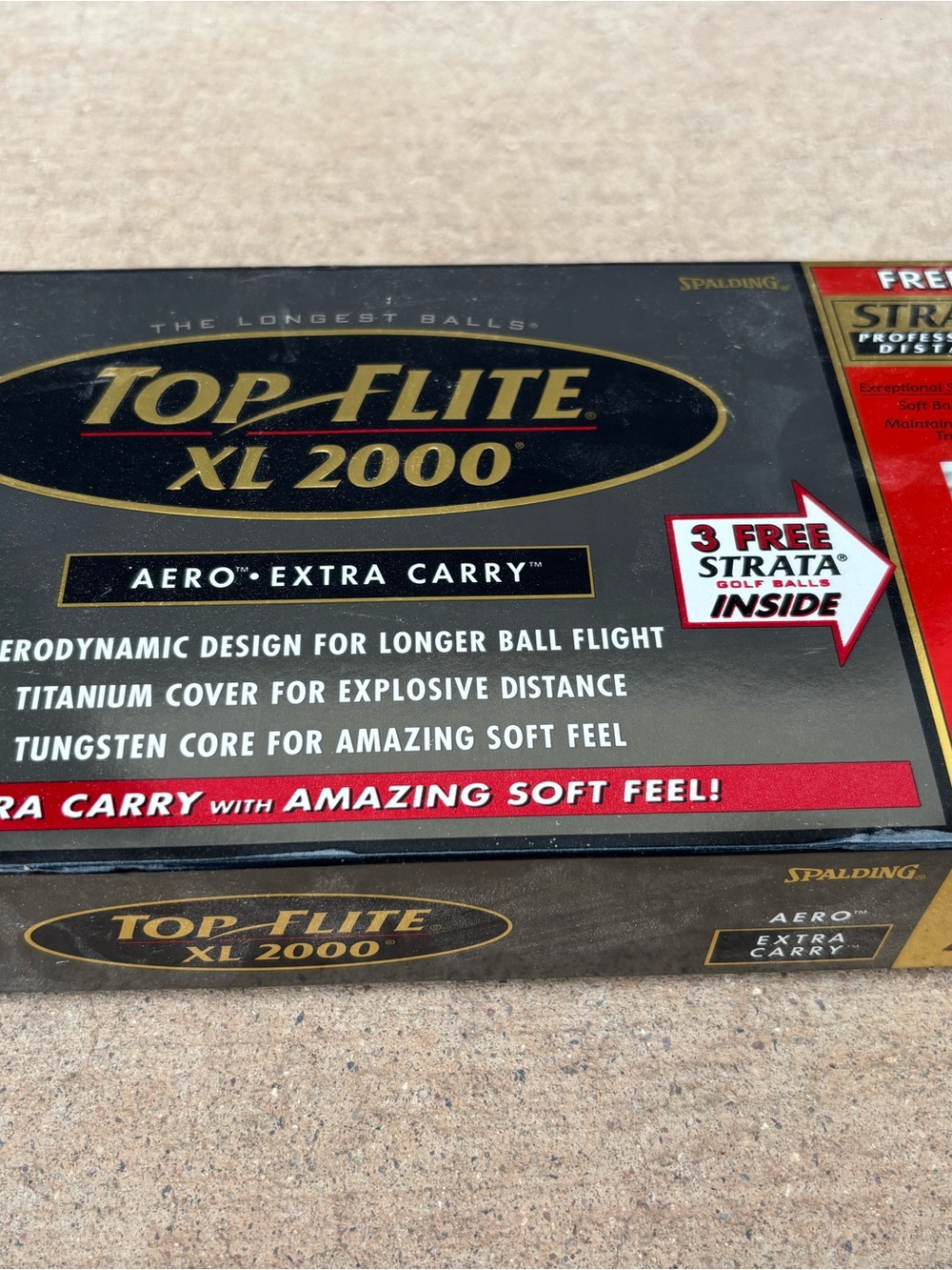 Top-Flite XL 2000 Golf Balls - Black/Gold Box